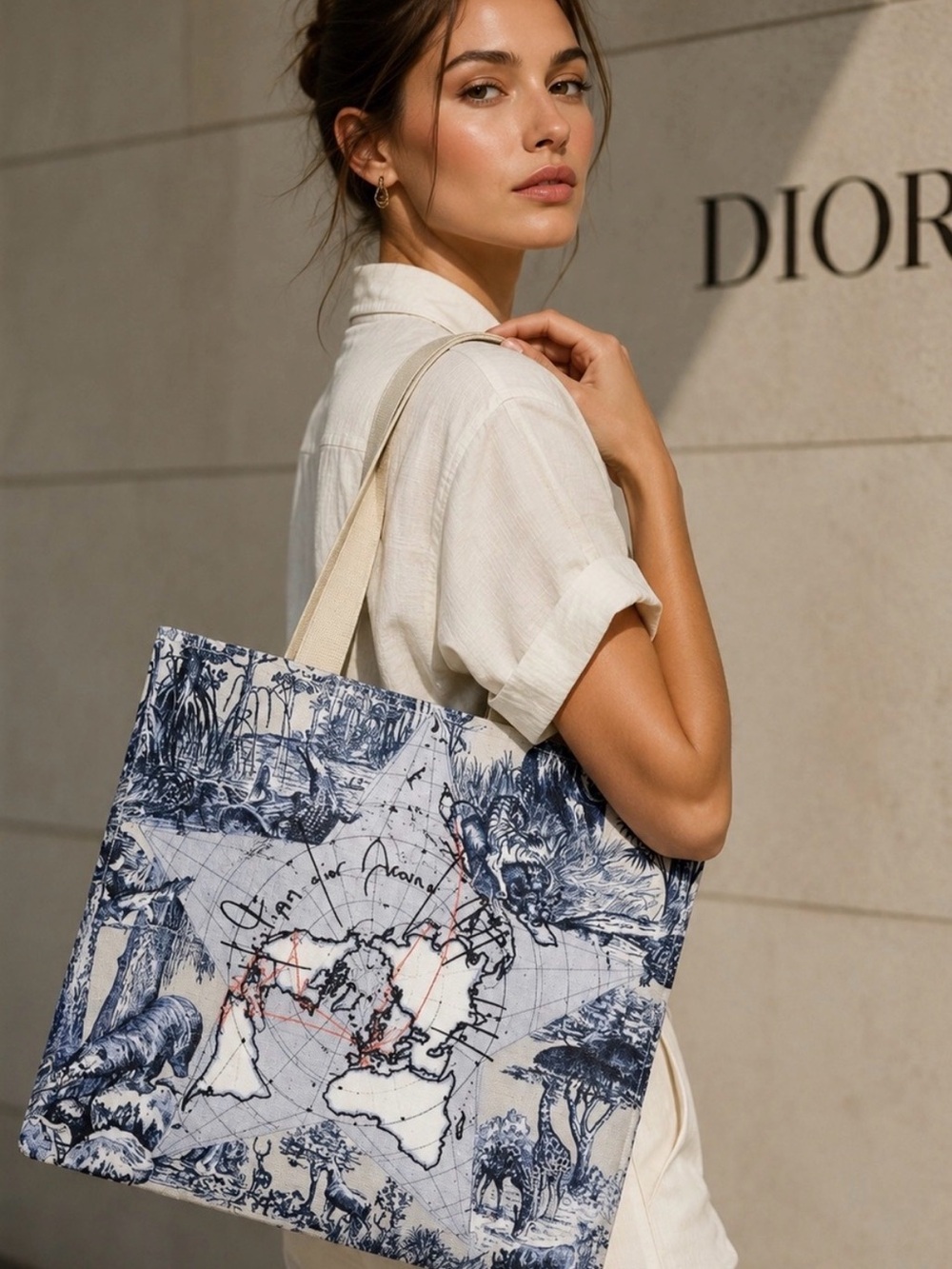 Dior straw beach bag, Christian Dior beauty platinum member gift.